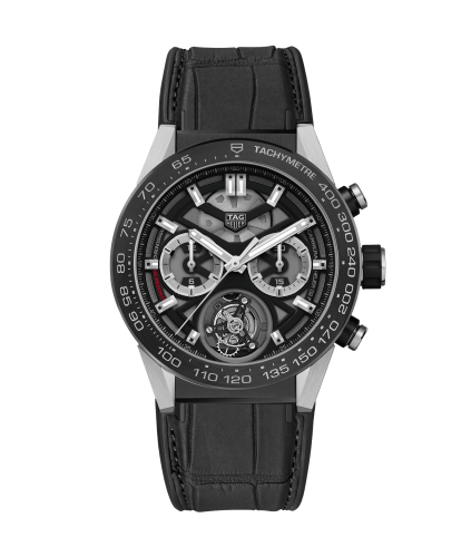 TAG Heuer Carrera Calibre Heuer 02T 45 Chronograph Tourbillon Titanium / Alligator